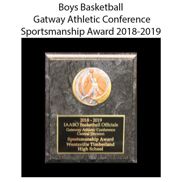 2018-2019 Boys Basketball Gatway Athletic Conference sportsmanship Award 